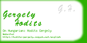 gergely hodits business card